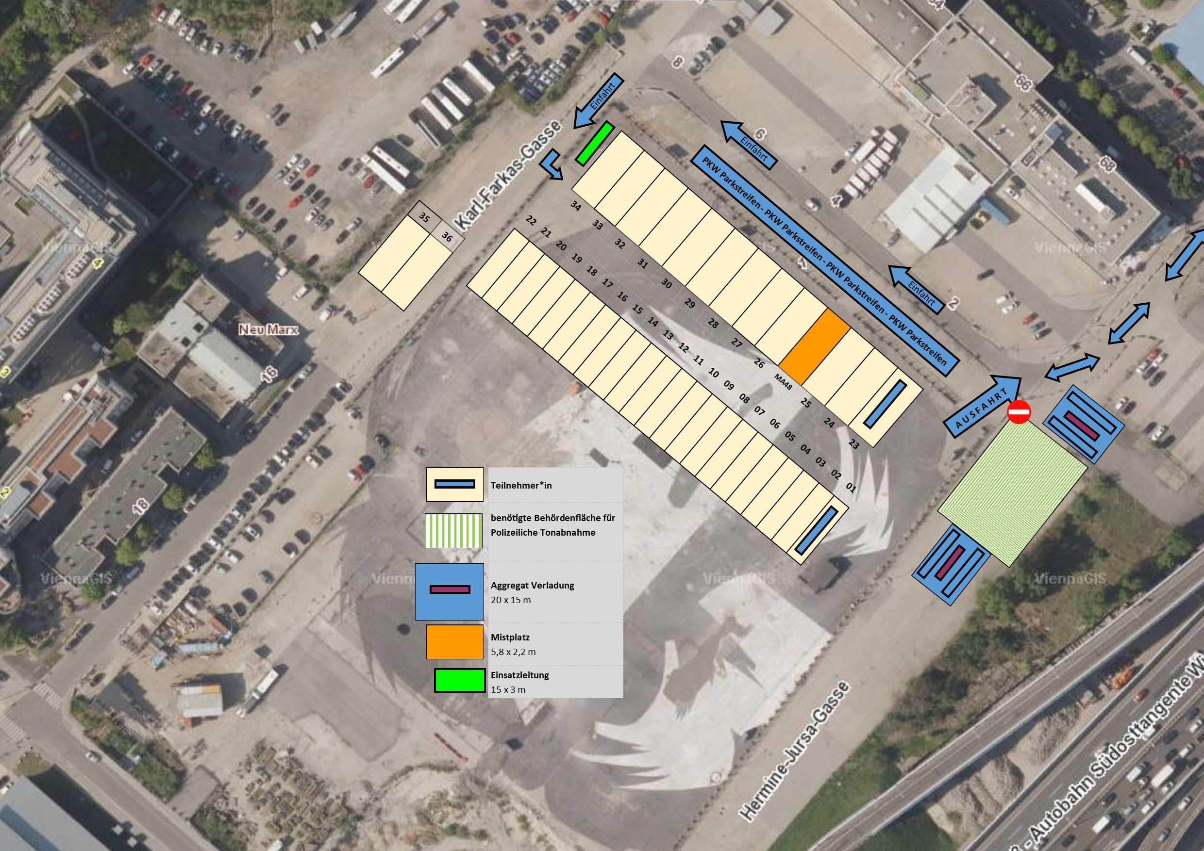 Aufstellplan Parkplatz 2018 Aufstellplan Parkplatz 2018
